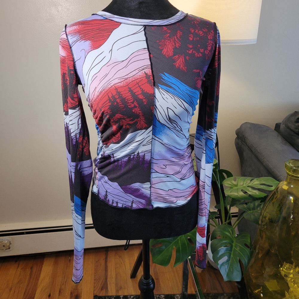 Free People Movement Right On Run Colorful Long Sleeve Size Large And XS - Picture 10 of 15